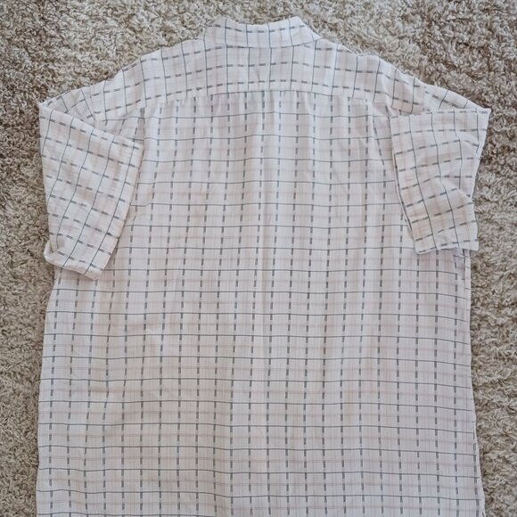 Harley Davidson Men's Short Sleeve Dress Shirt Plaid  3XL White w/Orange & Black - Picture 3 of 8